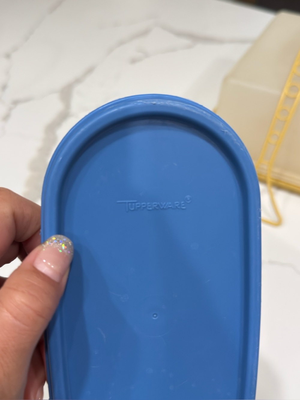 Tupperware Plastic Kitchen Storage Container with Blue Lid - Picture 3 of 3